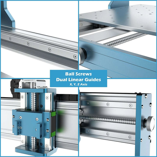3030-Prover MAX Desktop CNC Router for High Precision Metalworking, with Linear Guide & Ball Screw Motion
